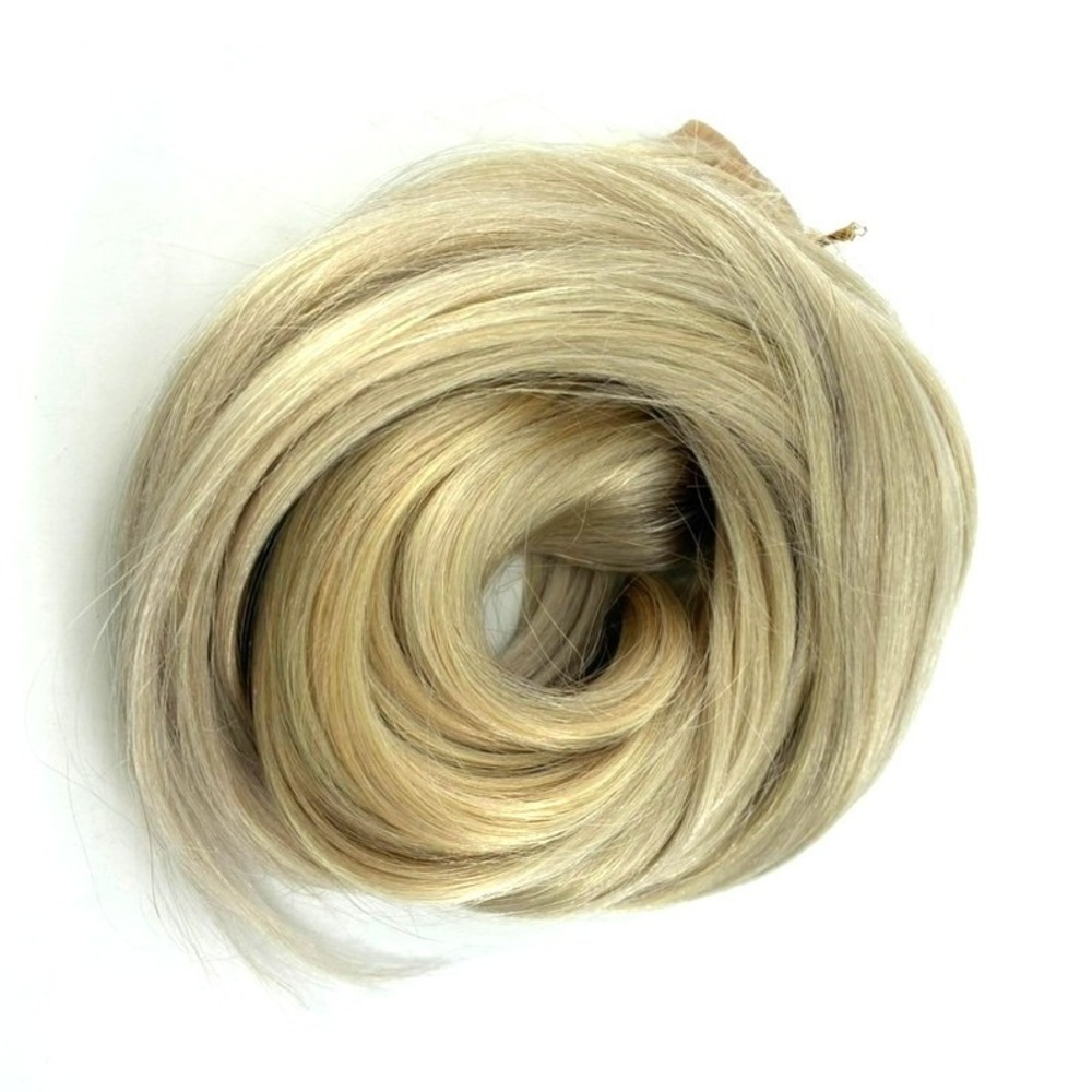 Glam Seamless Invisi-Clip Hair Extensions 22" Platinum Ash Blonde #60 170g New